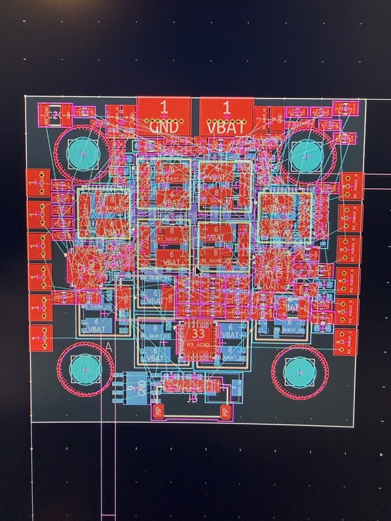 Drone Project printed-circuit-board routing layout
